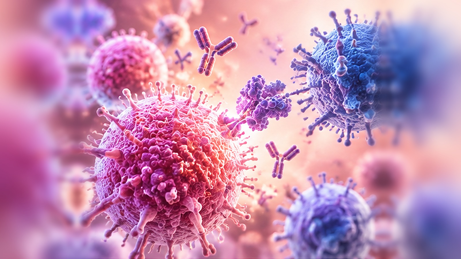 Colorful immunology illustration